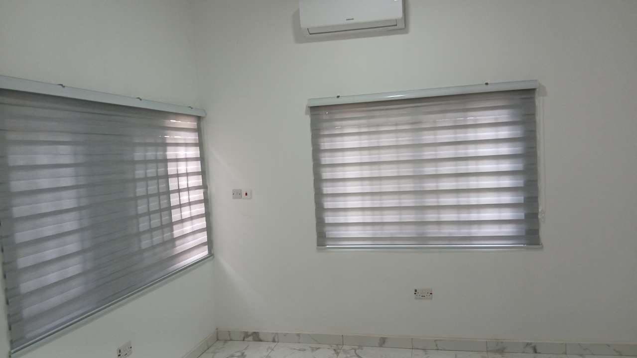 Zebra window blinds installation, interior